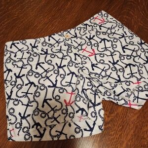 Lilly Pulitzer Callahan Shorts Anchor Ahoy Nautical Print Size 2 Elevated Style